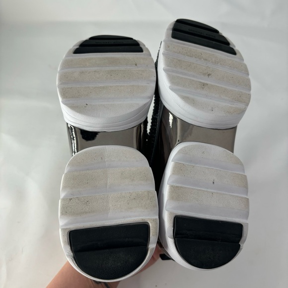 MICHAEL Michael Kors Jada Glitter Fabric Rhinestone Embellished Trainers Sneaker - Picture 8 of 10